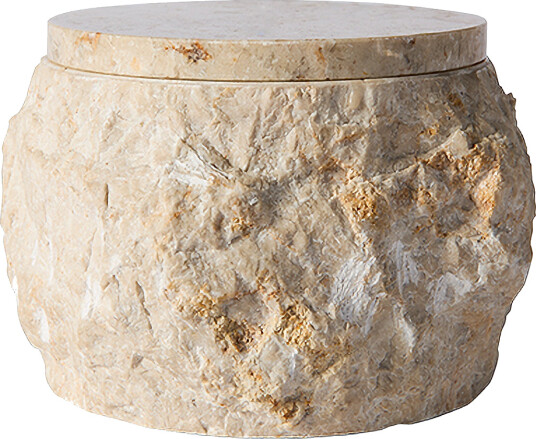 Muubs Jar W. Lid Batu - Cream - 13X11CM