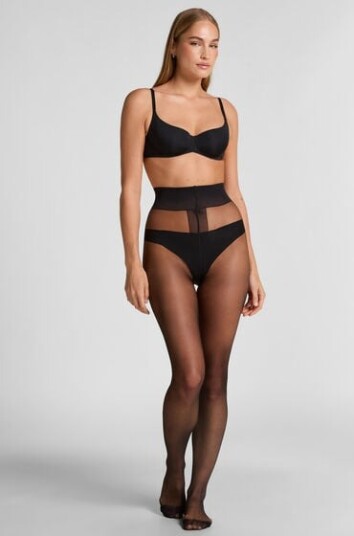 Hunkemöller Strømpebukse 15 Denier Second Skin Svart