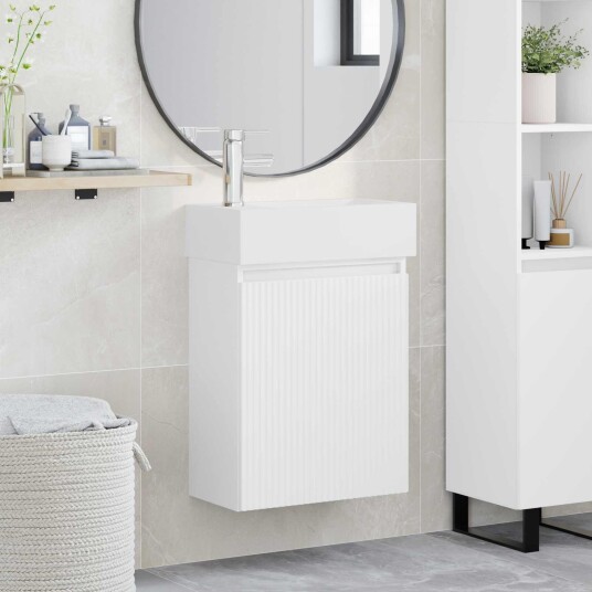  Badeværelses enhet med kran Hvit 45,5 x 22,5 x 84 cm