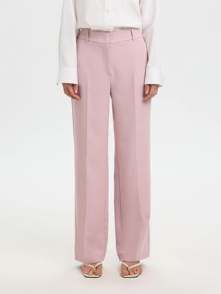 Selected Femme Rita Mid Waist Wide Pant Rosa 34/34
