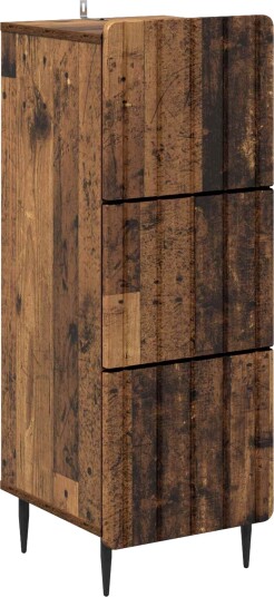 vidaXL Skuffeskap Gammelt tre 33 x 34,5 x 92 cm Konstruert tre