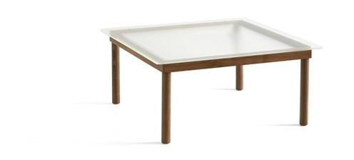 HAY Kofi Salongbord 36x80x80 Valnøtt/ Klar Rillet Glass