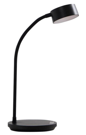 Lindby LED-bordlampe Maori svart CCT dimbar USB