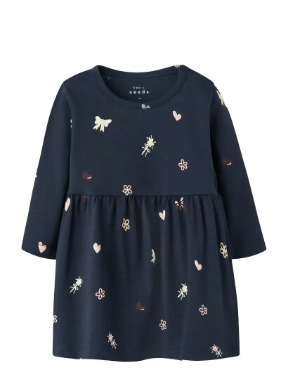 name it Nbfvandora Ls Dress Box Navy 50