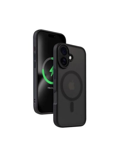 CRONG Hybrid Frost MAG Cover   Case with MagSafe for iPhone 16 Black