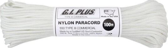Rothco Paracord Paracord Nylon 30m Hvit