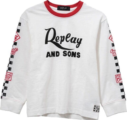 Replay Over Jersey Long Sleeved T Shirt White 10 A