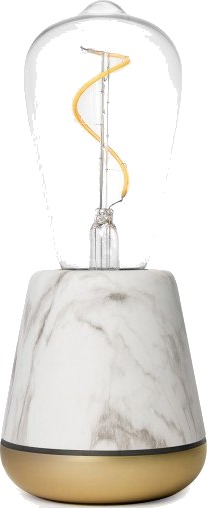 Humble One Smart oppladbar bordlampe hvit marmor