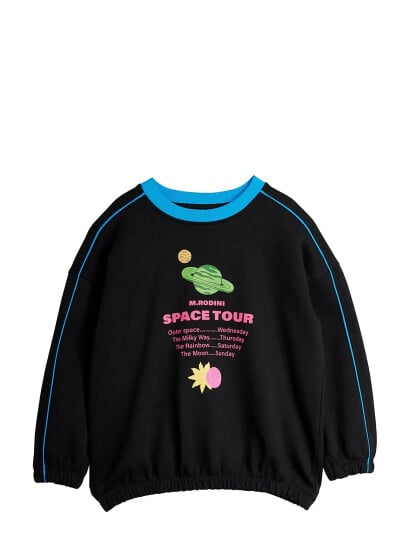Mini Rodini Space Tour Sp Sweatshirt   Black   80/86