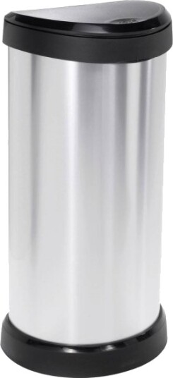 Curver Deco Bin 240641 Søppelbøtte 40 L B X H X D 335 X 685 X 285 Mm Sølv/Svart 1 Stk