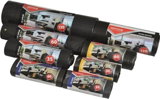 Office Products Søppelsekker Til Kontor 35 L 15 Stk Svarte 5901503651148