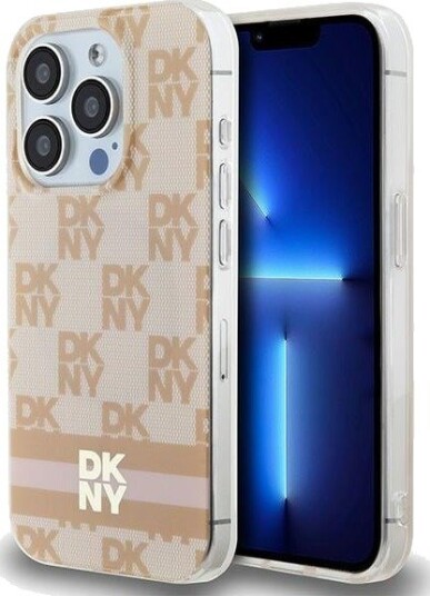 DKNY MagSafe etui til iPhone 15 Pro Max - Rosa med rutete mønster DKNY MagSafe etui til iPhone 15 Pro Max - Rosa med rutete mønster