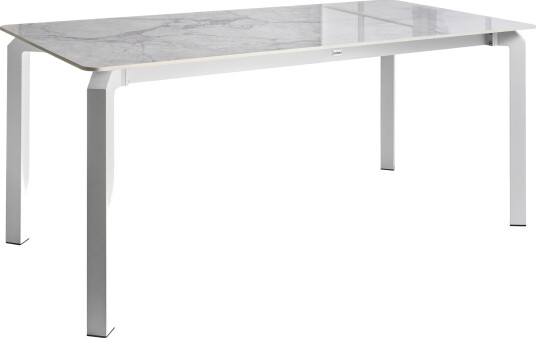 Spisebord utendørs Feletto 90x180 cm Stein Hvit Hvit