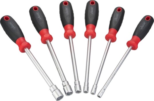 Vigor V4199 Sekskantskrutrekkersett 6 Stykker Rød