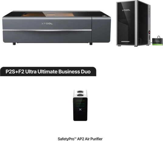 Xtool P2S med xTool F2 Ultra Dual Ultimate Business Duo