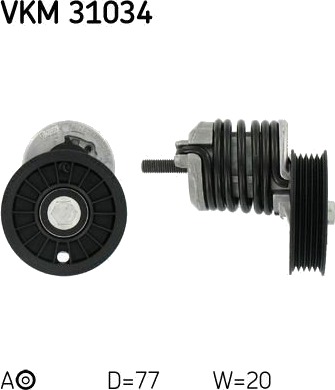 Strammehjul, kilerem SKF VKM 31034