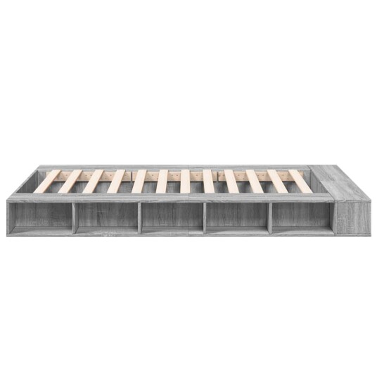 Sengeramme grå sonoma 135x190 cm konstruert tre 8721102621543