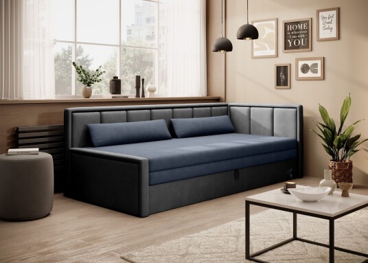 Mansuri 3 seters Sovesofa med Oppbevaring   Grå