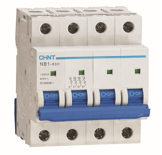 Chint Automatsikring 4-pol 6A C-Kar 10kA