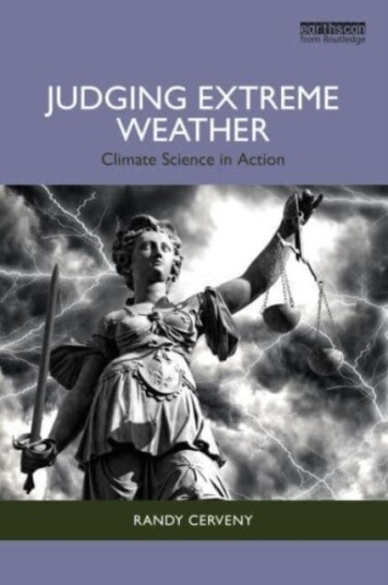 Judging Extreme Weather Judging Extreme Weather
