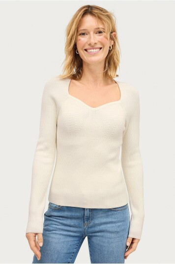 Soaked in Luxury - Genser slLua Pullover LS - Hvit