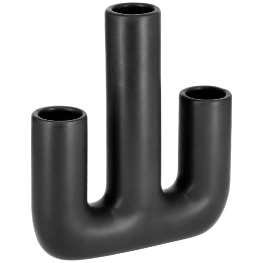 Vase Jano; 18x4.8x20.5 cm (LxBxH); Svart