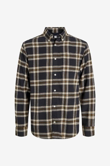 Jack & Jones - Flanellskjorte jjeClassic Flannel Check Shirt LS S - Svart