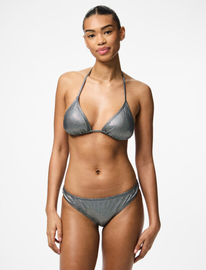 Pieces Pcangala Bikini Mw Brief Sww Bc - Silver - S