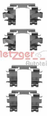 Tilbehørsett, skivebremse belegg METZGER 109-1257 Tilbehørsett, skivebremse belegg METZGER 109-1257