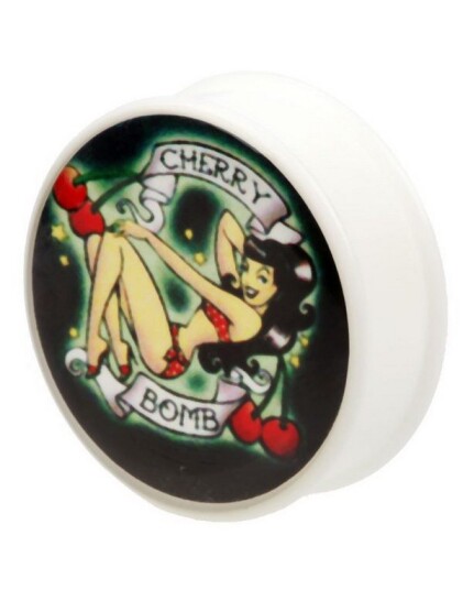 Utgått Lolita Pin up Girl Piercing Plugg Strl 24 mm