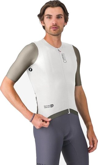 Castelli Coretto sykkeltrøye korte ermer ivory/clay/black herre