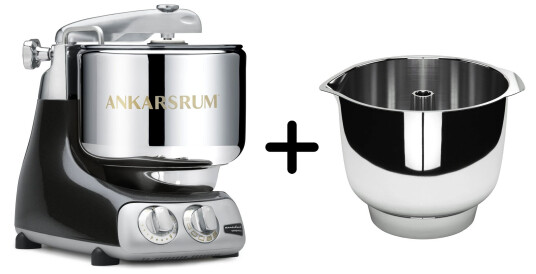 Ankarsrum Assistent AKM 6230 Kjøkkenmaskin + Original vispebolle black diamond Ankarsrum Assistent AKM 6230 Kjøkkenmaskin + Original vispebolle black diamond