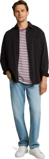Tom Tailor Striped Piqué T Shirt Brown XL