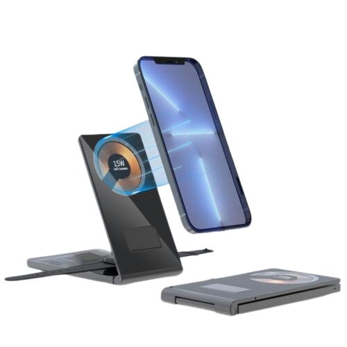 Sammenleggbar og trådløs lader for smarttelefon, iWatch, Airpods Sammenleggbar og trådløs lader for smarttelefon, iWatch, Airpods