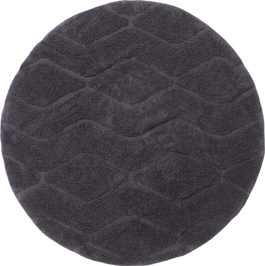 Runde tepper Brynn Natural Cotton Shaggy svart Størrelse: Ø 200 cm