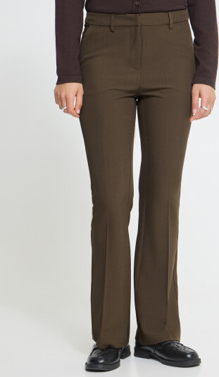 Ichi Fava Flared Pants Brun 38