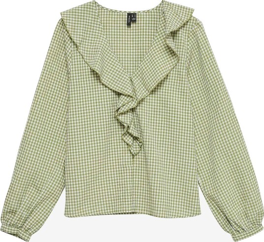 Vero Moda Bluse Vmdagny Ls Frill Top Wvn Exp Hvit