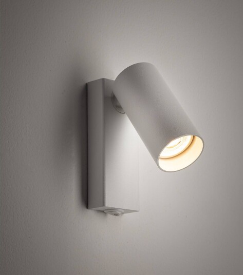 Euluna Veggspot FOURTY hvit høyde 17 cm metall GU10 FOURTY Nowodvorski Lighting Hvit / opal Stue / spisestue Metall Moderne