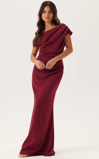 Bubbleroom Occasion Asymmetric Draped Maxi Dress