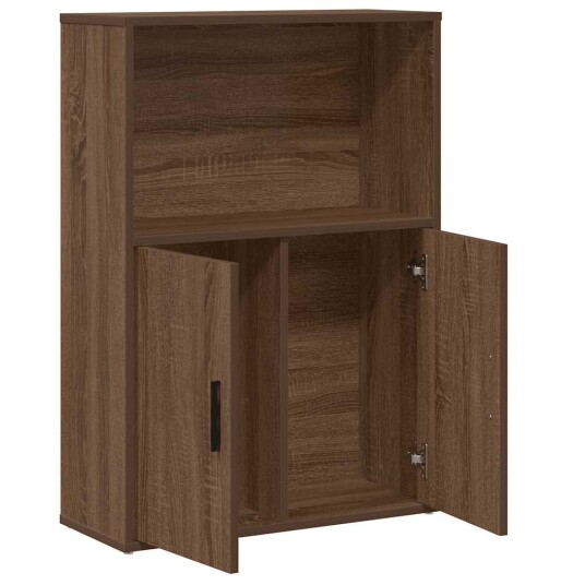 Bokhylle brun eik 60x24x85 cm konstruert tre