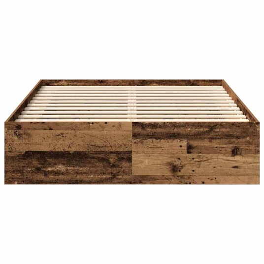 Sengeramme uten madrass gammelt tre 140x200 cm konstruert tre 3328843