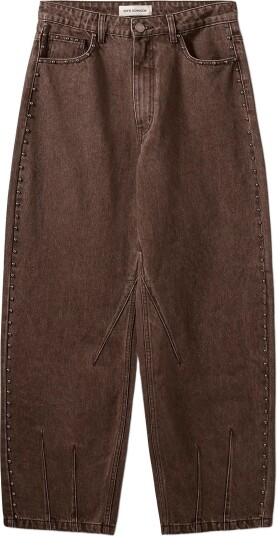 Sofie Schnoor Havanasw Barrel Jeans With Rivets Brown 42