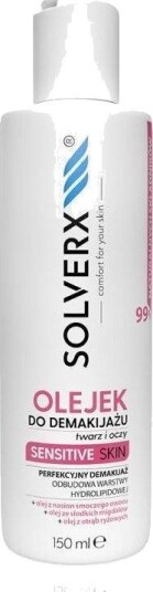 Solverx_ Sensitive Skin AnsiktsOg Øyesminkefjernerolje For Kvinner 150Ml