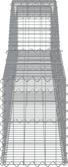 vidaXL Gabionkurver buede 4 stk 400x30x40/60 cm galvanisert jern