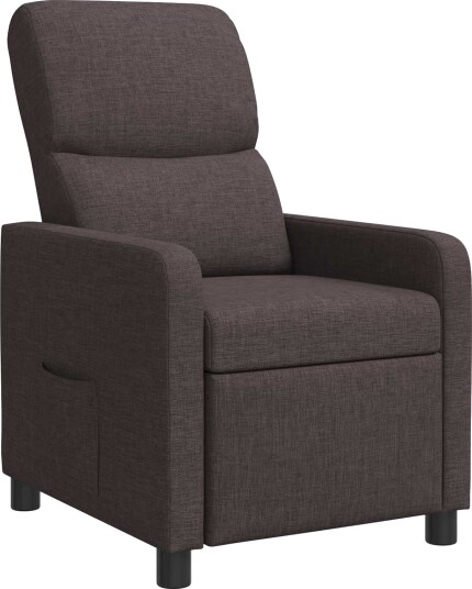vidaXL Recliner Mørk brun Stoff