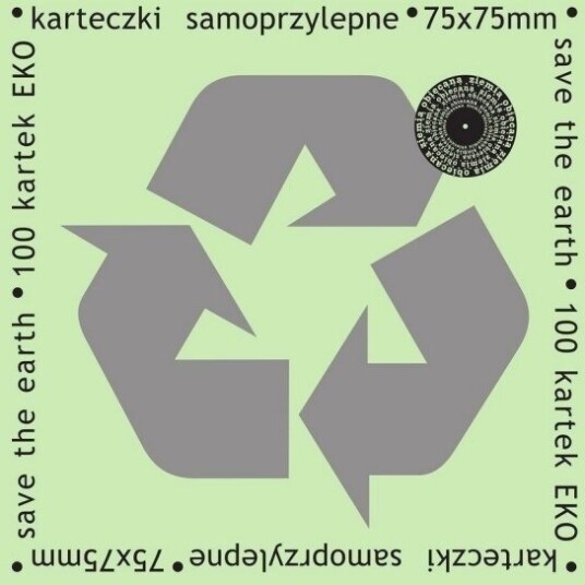Selvklebende Lappesaker Eco 75X75 Mm 100K Grønn