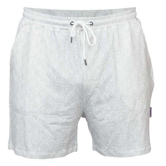 ULRIK shorts i mønster "Fnugg" - beige
