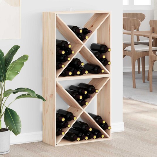 vidaXL Vinhylle 2 pcs Naturlig 62 x 25 x 62 cm Massiv furu