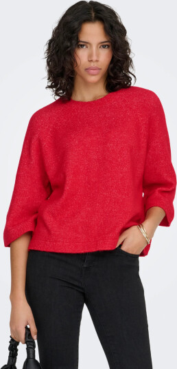 ONLY Onlsimoni 3/4 Pullover Knt Noos   Red   M