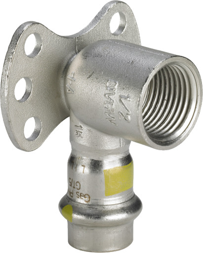 5 stk 22 mm x 1/2" Sanpress Inox G overgangskobling 90°